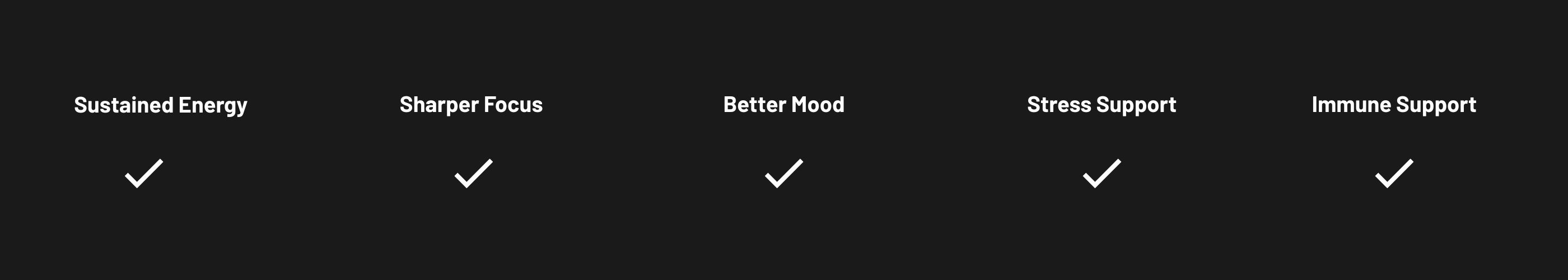 benefits of mushroom coffee with checkmarks