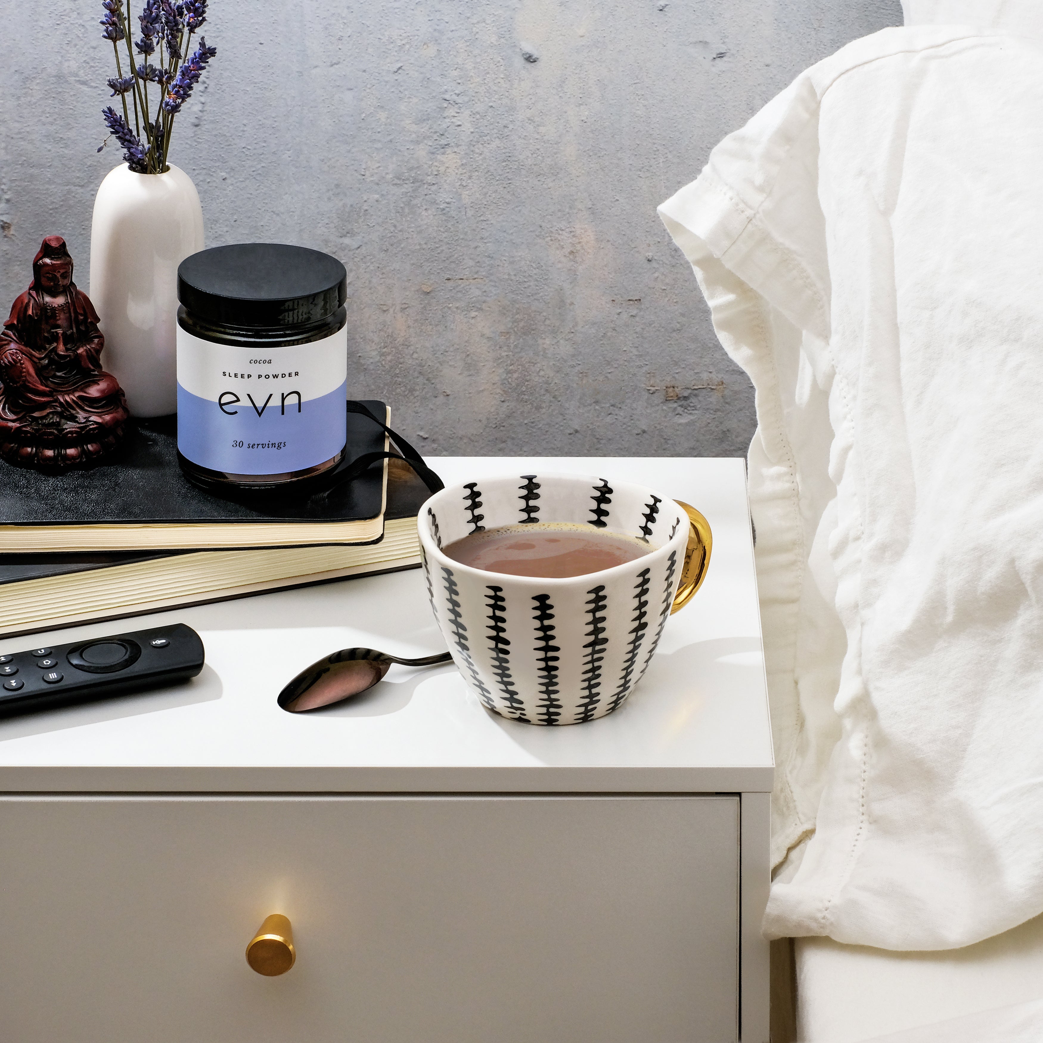 Evn sleep power by a bed