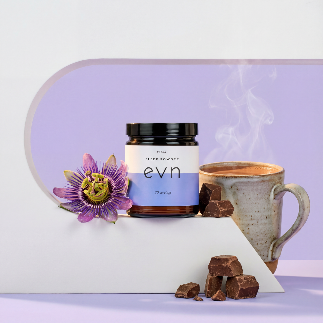 sleep powder with chocolate chunks next to it